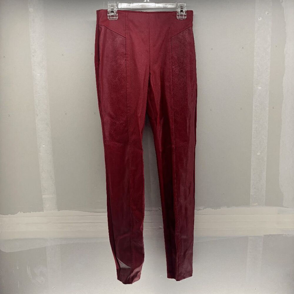 New Guess Lacquer Red Mid Rise Snake Mix Legging Size S NWT